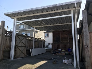 carport with aluminum roof