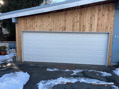 Double section garage door